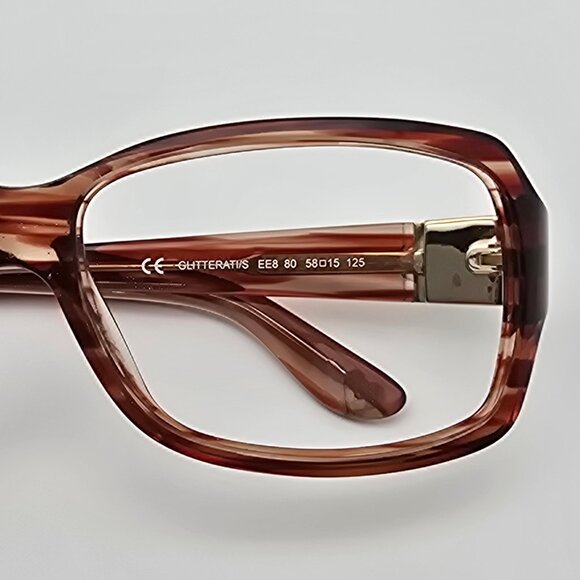 Juicy Couture Glitterati/S EE8 Smokey Brown Sparkle Gold Sunglasses Frame 58mm main image 4